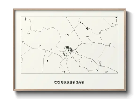 Une affiche de carte sur Courrensan