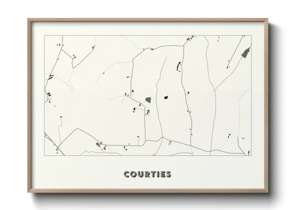 Une affiche de carte sur Courties