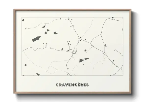 Une affiche de carte sur Cravencères