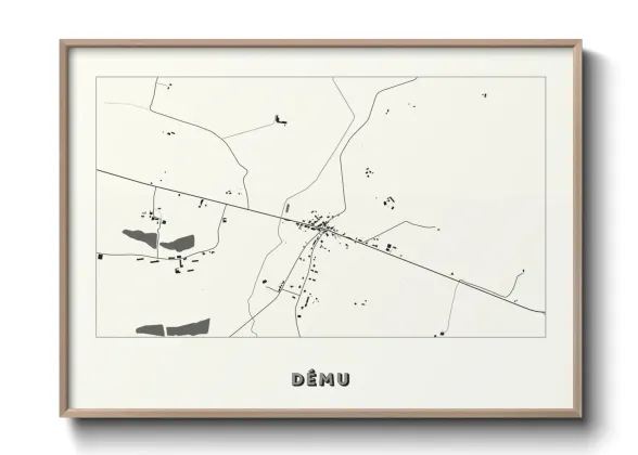Une affiche de carte sur Dému
