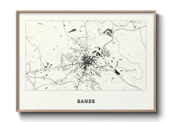 Une affiche de carte sur Eauze