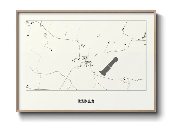 Une affiche de carte sur Espas