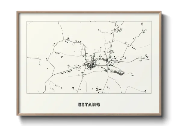 Une affiche de carte sur Estang