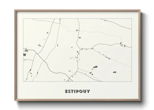 Une affiche de carte sur Estipouy