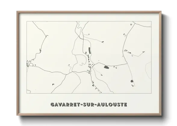 Une affiche de carte sur Gavarret-sur-Aulouste