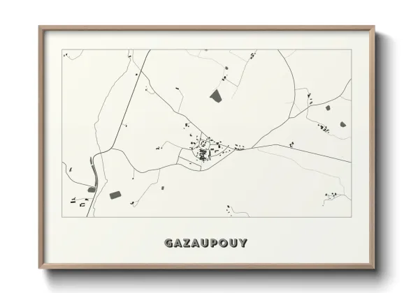Une affiche de carte sur Gazaupouy