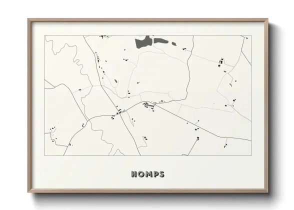 Une affiche de carte sur Homps
