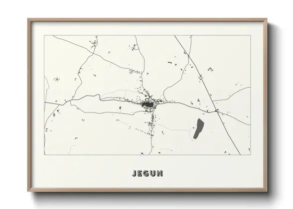 Une affiche de carte sur Jegun