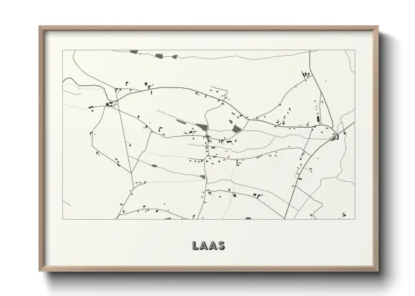 Une affiche de carte sur Laas