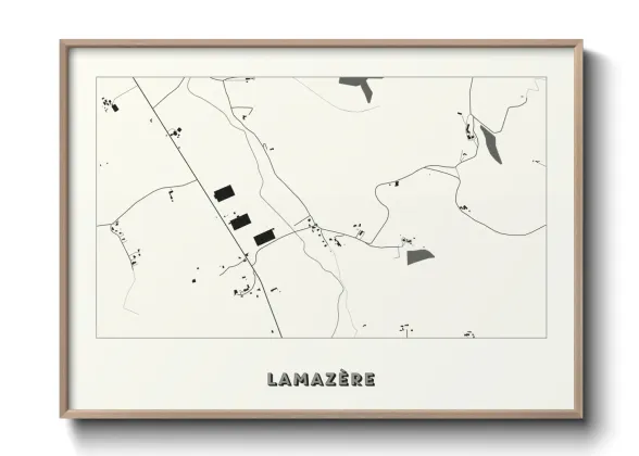 Une affiche de carte sur Lamazère