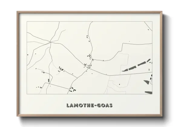 Une affiche de carte sur Lamothe-Goas