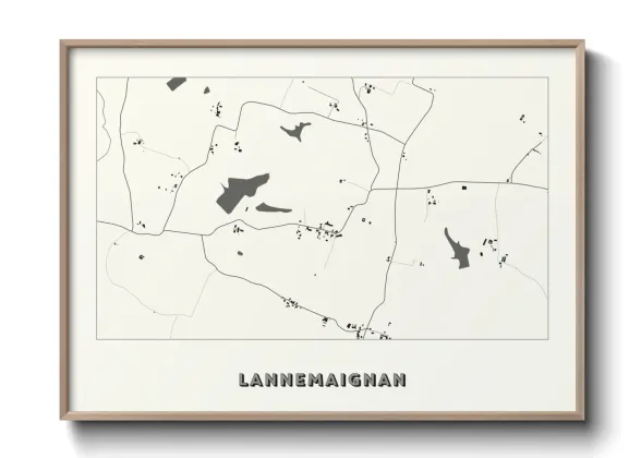 Une affiche de carte sur Lannemaignan