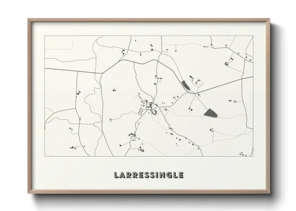 Une affiche de carte sur Larressingle