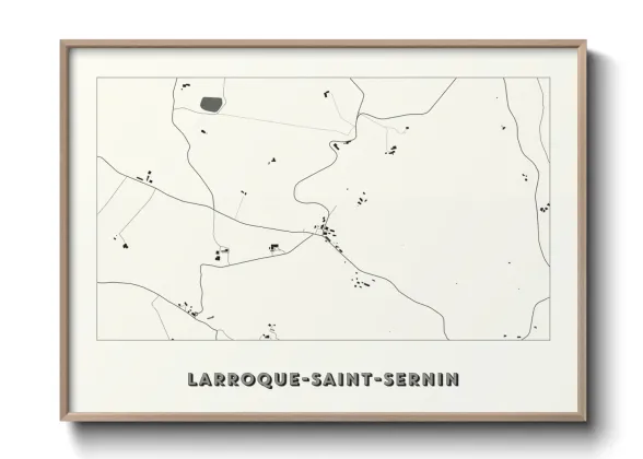 Une affiche de carte sur Larroque-Saint-Sernin