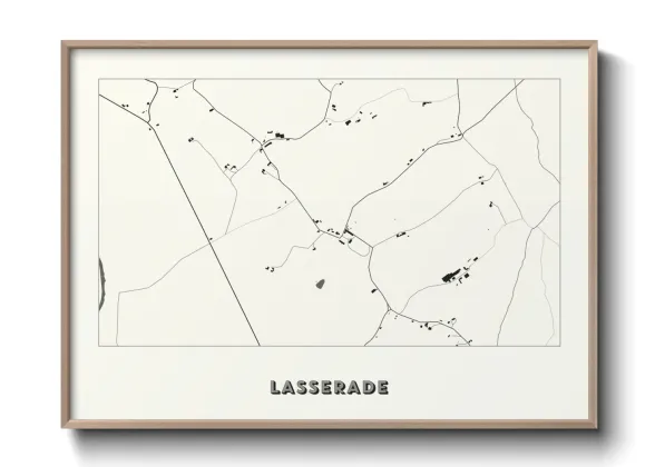 Une affiche de carte sur Lasserade
