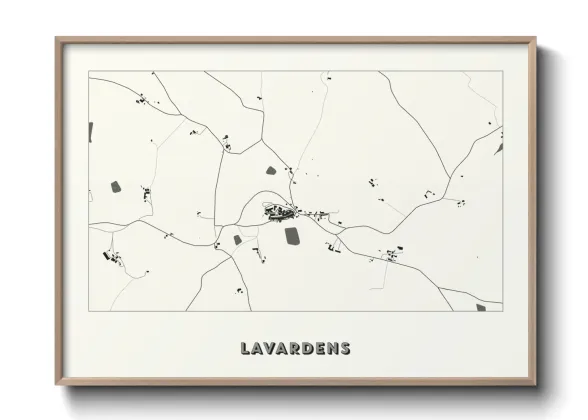 Une affiche de carte sur Lavardens