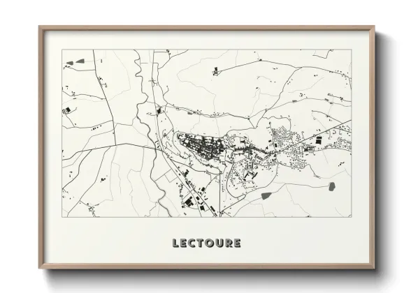 Une affiche de carte sur Lectoure