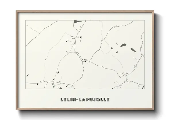 Une affiche de carte sur Lelin-Lapujolle