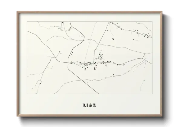Une affiche de carte sur Lias