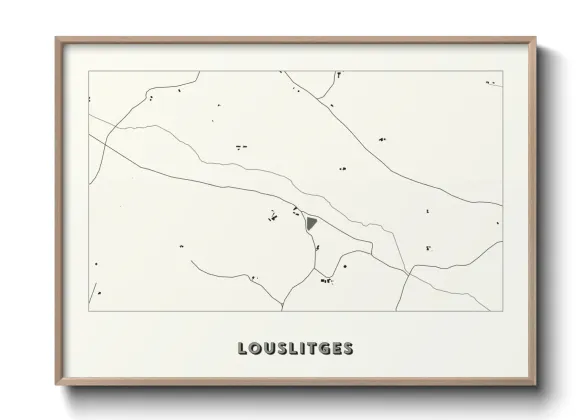 Une affiche de carte sur Louslitges