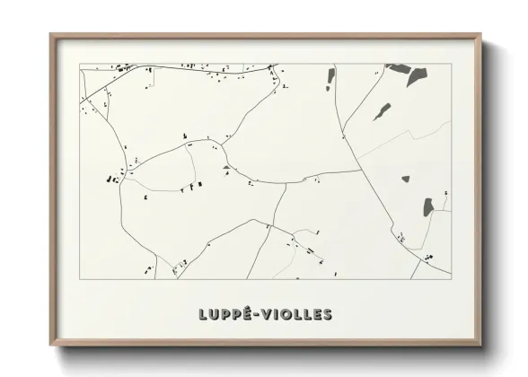 Une affiche de carte sur Luppé-Violles