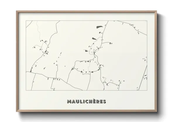 Une affiche de carte sur Maulichères