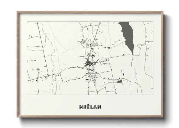 Une affiche de carte sur Miélan