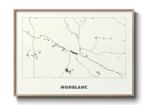 Une affiche de carte sur Monblanc