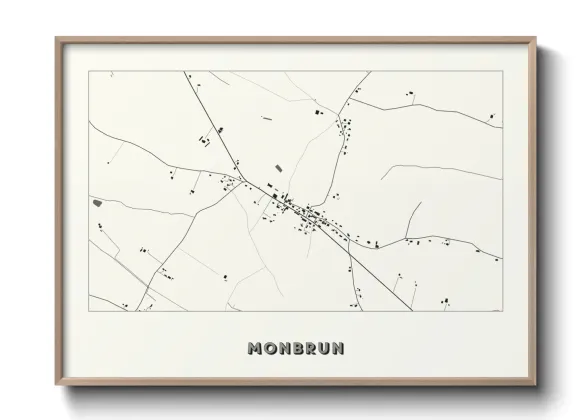 Une affiche de carte sur Monbrun
