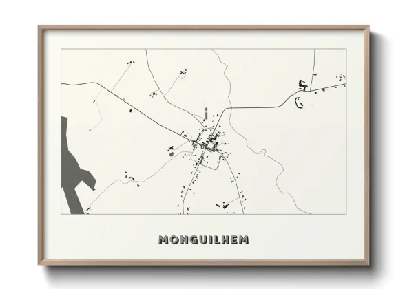 Une affiche de carte sur Monguilhem