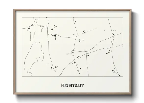 Une affiche de carte sur Montaut
