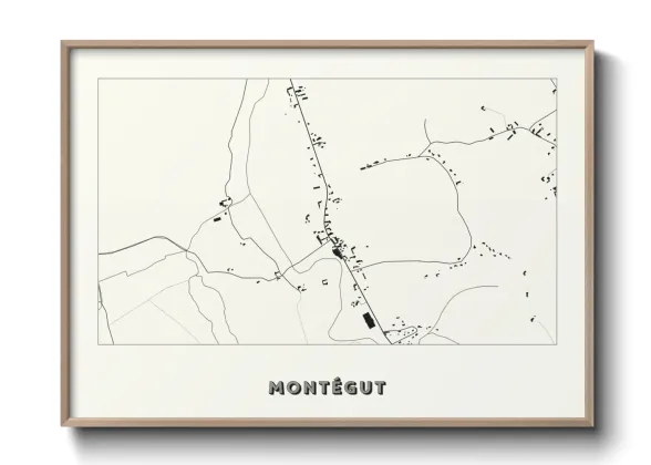 Une affiche de carte sur Montégut