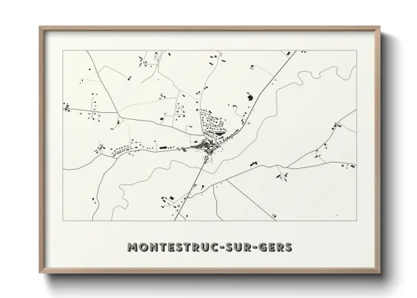 Une affiche de carte sur Montestruc-sur-Gers
