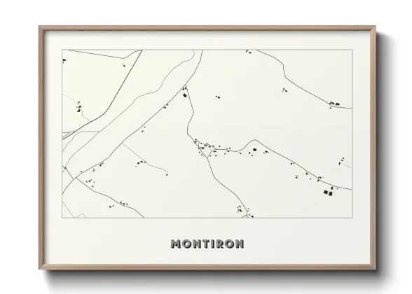 Une affiche de carte sur Montiron