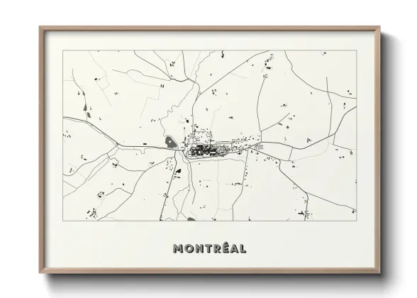 Une affiche de carte sur Montréal
