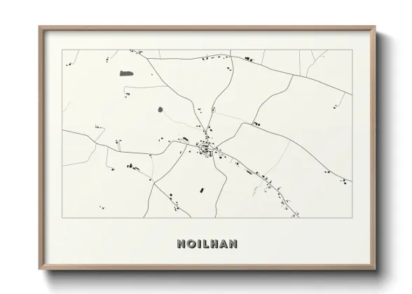 Une affiche de carte sur Noilhan