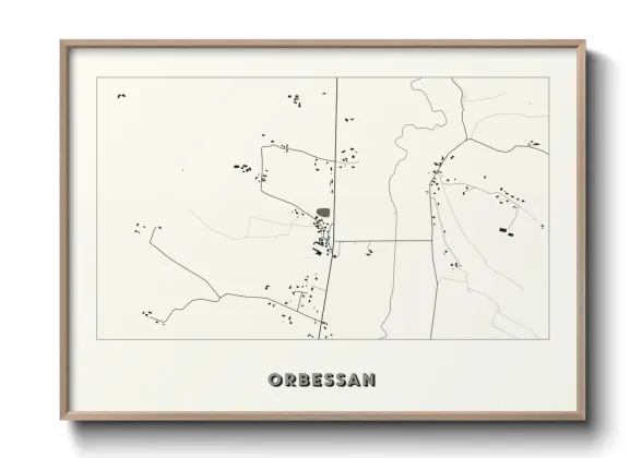 Une affiche de carte sur Orbessan