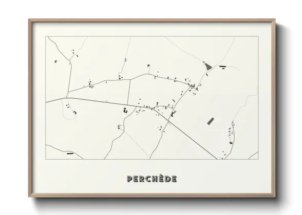 Une affiche de carte sur Perchède