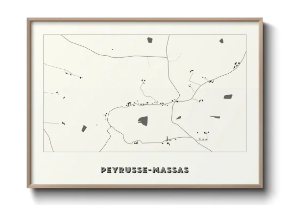 Une affiche de carte sur Peyrusse-Massas