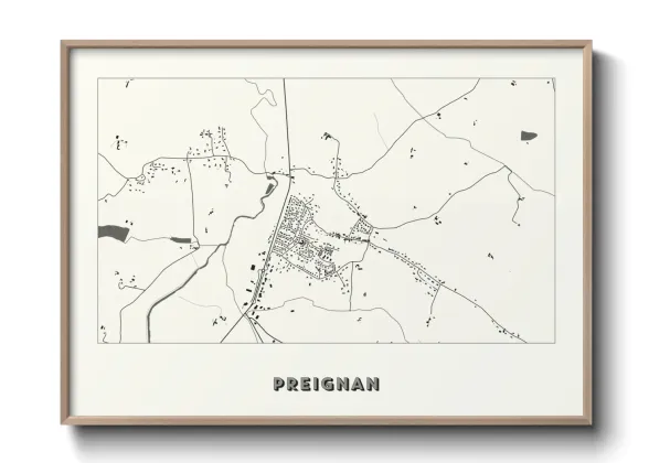 Une affiche de carte sur Preignan