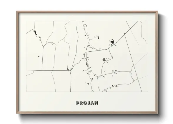 Une affiche de carte sur Projan