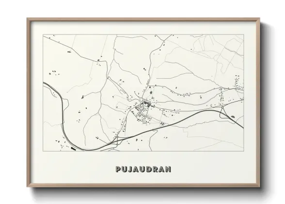 Une affiche de carte sur Pujaudran