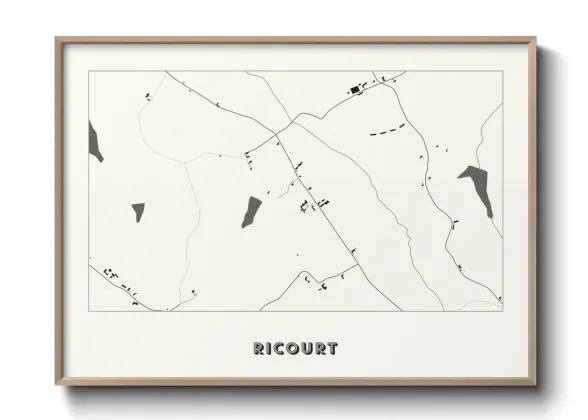 Une affiche de carte sur Ricourt