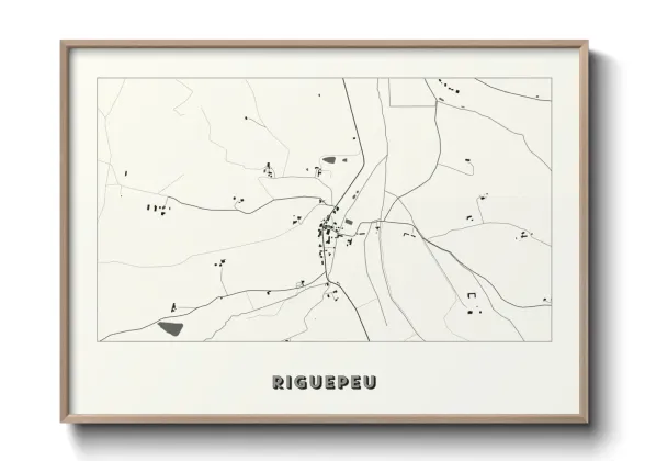 Une affiche de carte sur Riguepeu