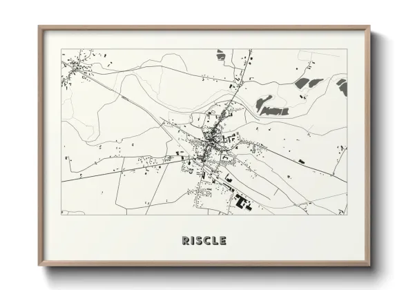 Une affiche de carte sur Riscle