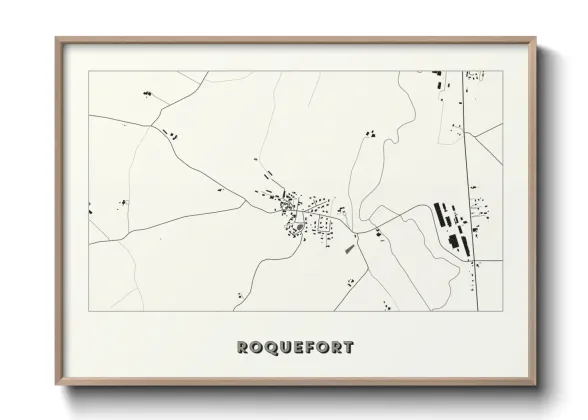 Une affiche de carte sur Roquefort