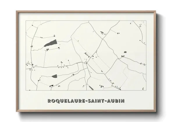 Une affiche de carte sur Roquelaure-Saint-Aubin