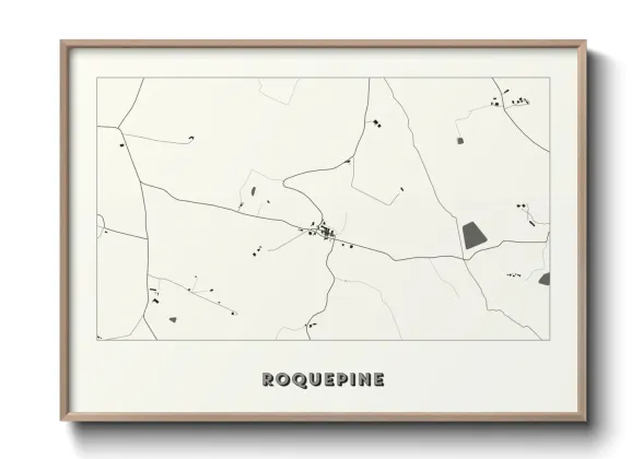 Une affiche de carte sur Roquepine