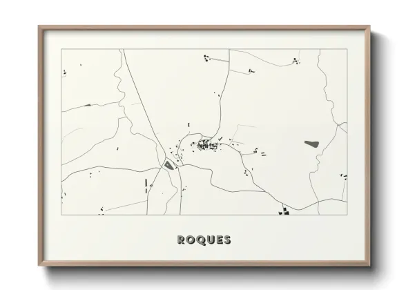 Une affiche de carte sur Roques