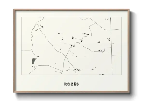 Une affiche de carte sur Rozès